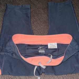 Nike Women's Navy and Coral Jeggings